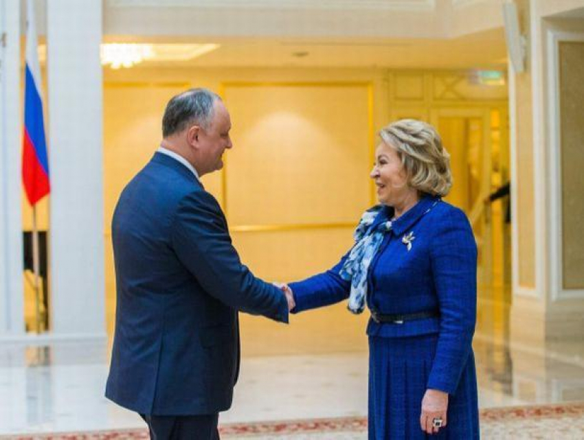 Игорь Додон встретился с Валентиной Матвиенко