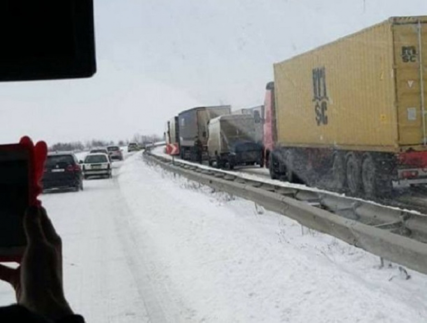Транспортный коллапс: трассу  Одесса – Киев парализовал  снегопад