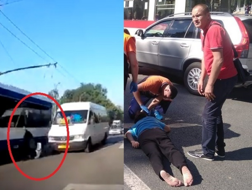 Женщину сбил джип, а мужчину маршрутка: драматические инциденты на Рышкановке попали на видео
