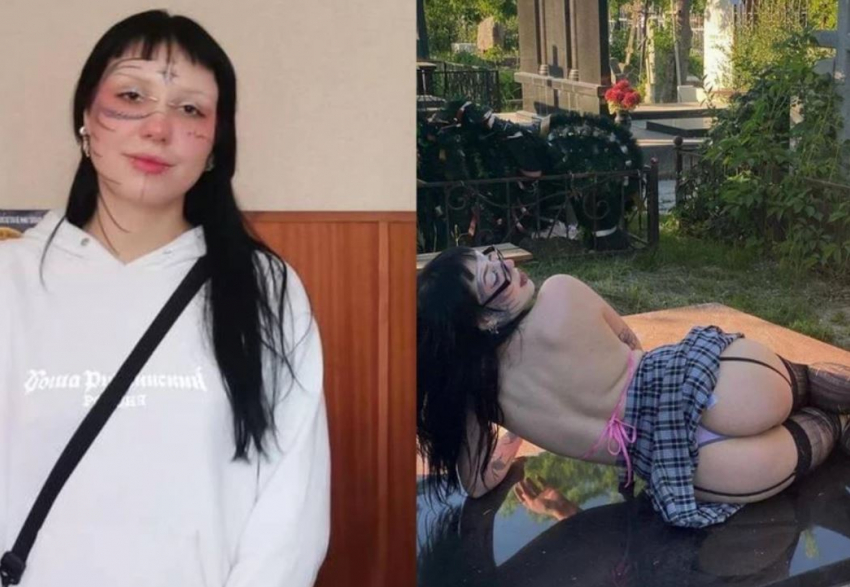 За тиктокершу, снимавшуюся с голым задом на кладбище, взялась полиция