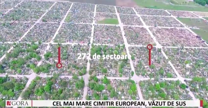 Кладбище «Дойна» в Кишиневе показали с высоты птичьего полета 