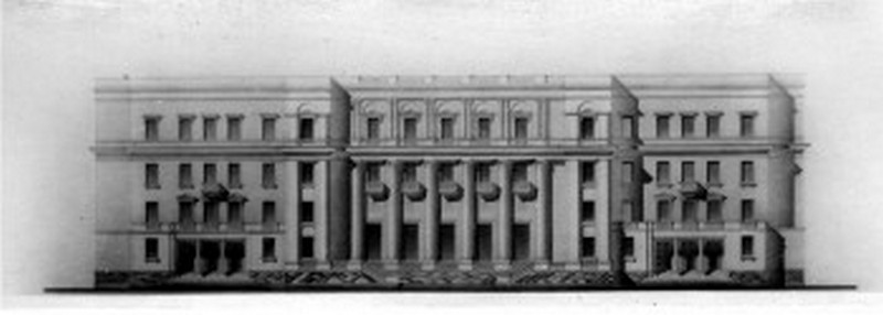 Гостиница. Проект главного фасада. Автор арх. Веригин В.А.jpg